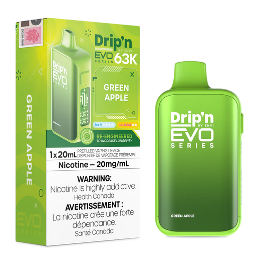 Green Apple Drip'n by Envi EVO 63K - Disposable Vape by DRIP'N — view 2