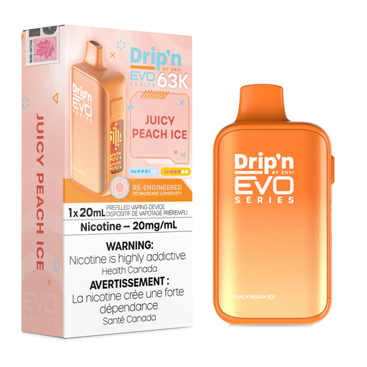 Juicy Peach Ice Drip'n by Envi EVO 63K - Disposable Vape by DRIP'N — view 2