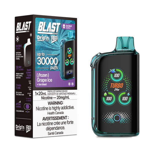 Drip'n Fasta Blast - Disposable E-Cig (PROVINCIAL) (30k Puffs) - Regular / Mint Ice / 20mg