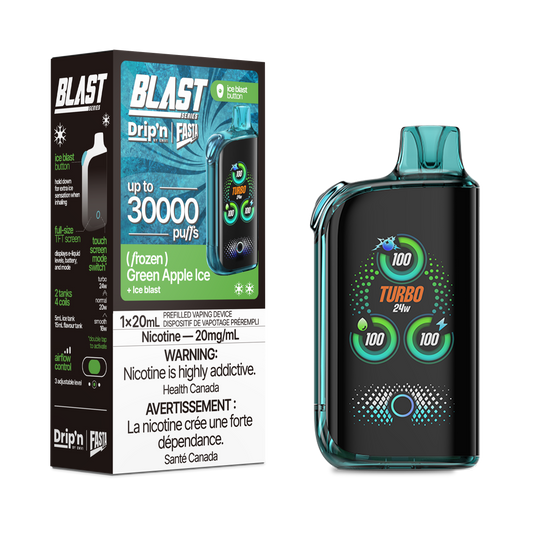 Drip'n Fasta Blast - Disposable E-Cig (PROVINCIAL) (30k Puffs) - Regular / Snazzy S Storm Ice / 20mg