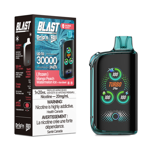 Drip'n Fasta Blast - Disposable E-Cig (PROVINCIAL) (30k Puffs) - Regular / Spearmint Blast / 20mg