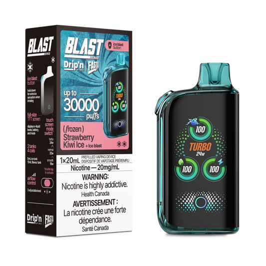 Drip'n Fasta Blast - Disposable E-Cig (PROVINCIAL) (30k Puffs) - Sour / Blue Razz Ice / 20mg