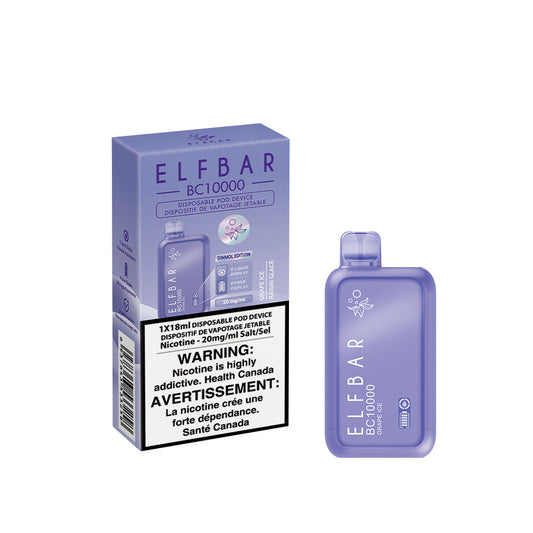 ELF Bar BC10K 18ml Disposable Vape - Grape Ice