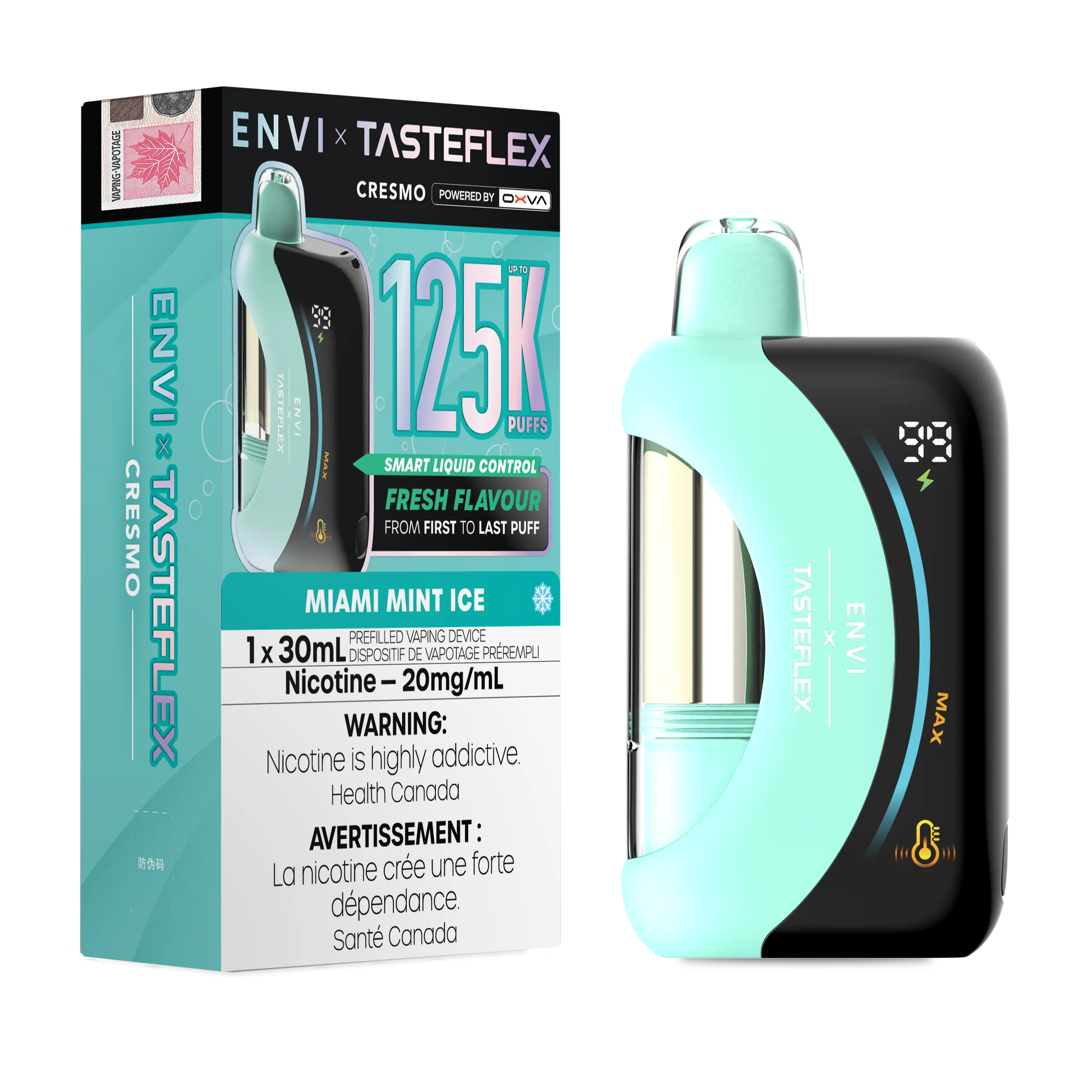 Miami Mint Ice Envi X Tasteflex (Cresmo) - Disposable 125K