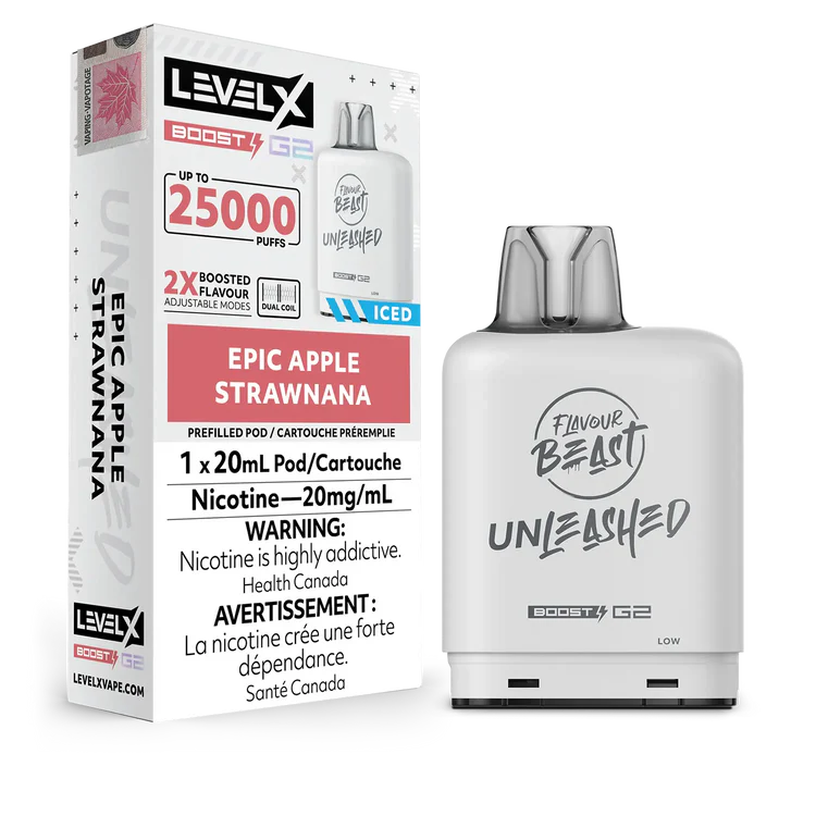 Epic Apple Strawnana Flavour Beast Boost G2 Unleashed Pods 25K