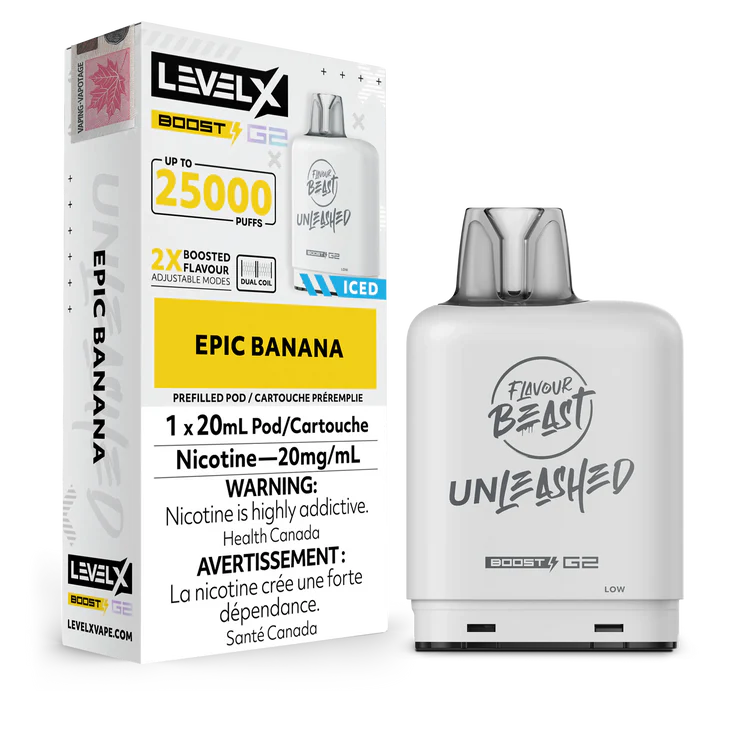 Epic Banana Flavour Beast Boost G2 Unleashed Pods 25K