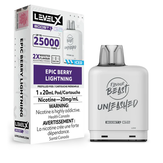 Epic Berry Lightning Flavour Beast Boost G2 Unleashed Pods 25K