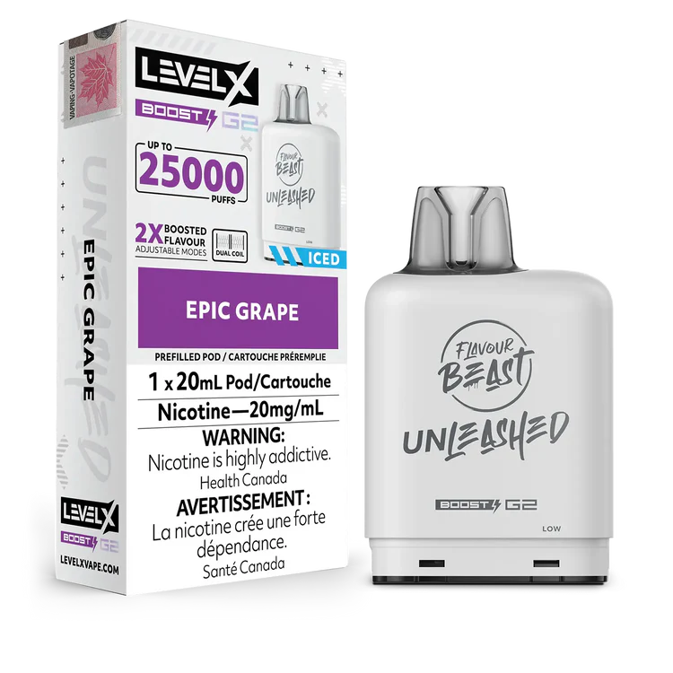Epic Grape Flavour Beast Boost G2 Unleashed Pods 25K