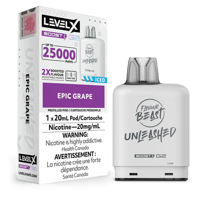 Epic Grape Flavour Beast Boost G2 Unleashed Pods 25K