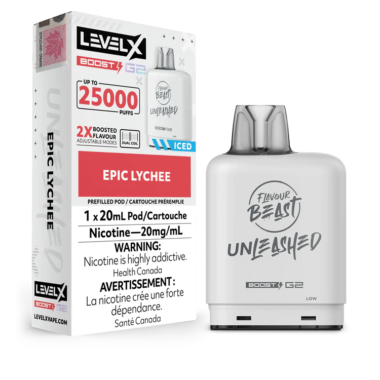 Epic Lychee Flavour Beast Boost G2 Unleashed Pods 25K