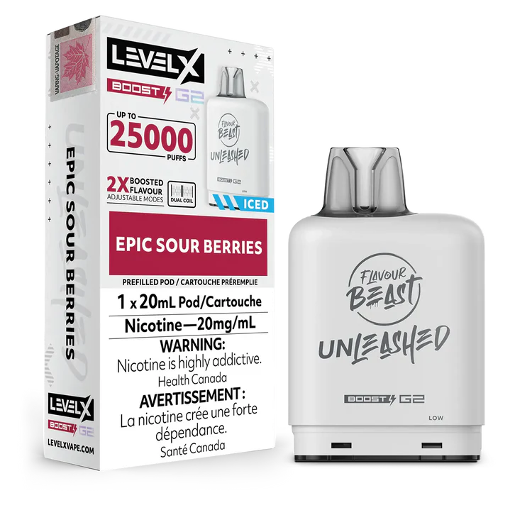 Epic Sour Berries Flavour Beast Boost G2 Unleashed Pods 25K