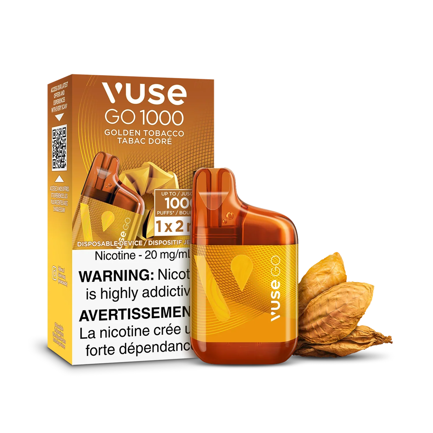 Golden Tobacco Vuse GO 1000 - Disposable Vape