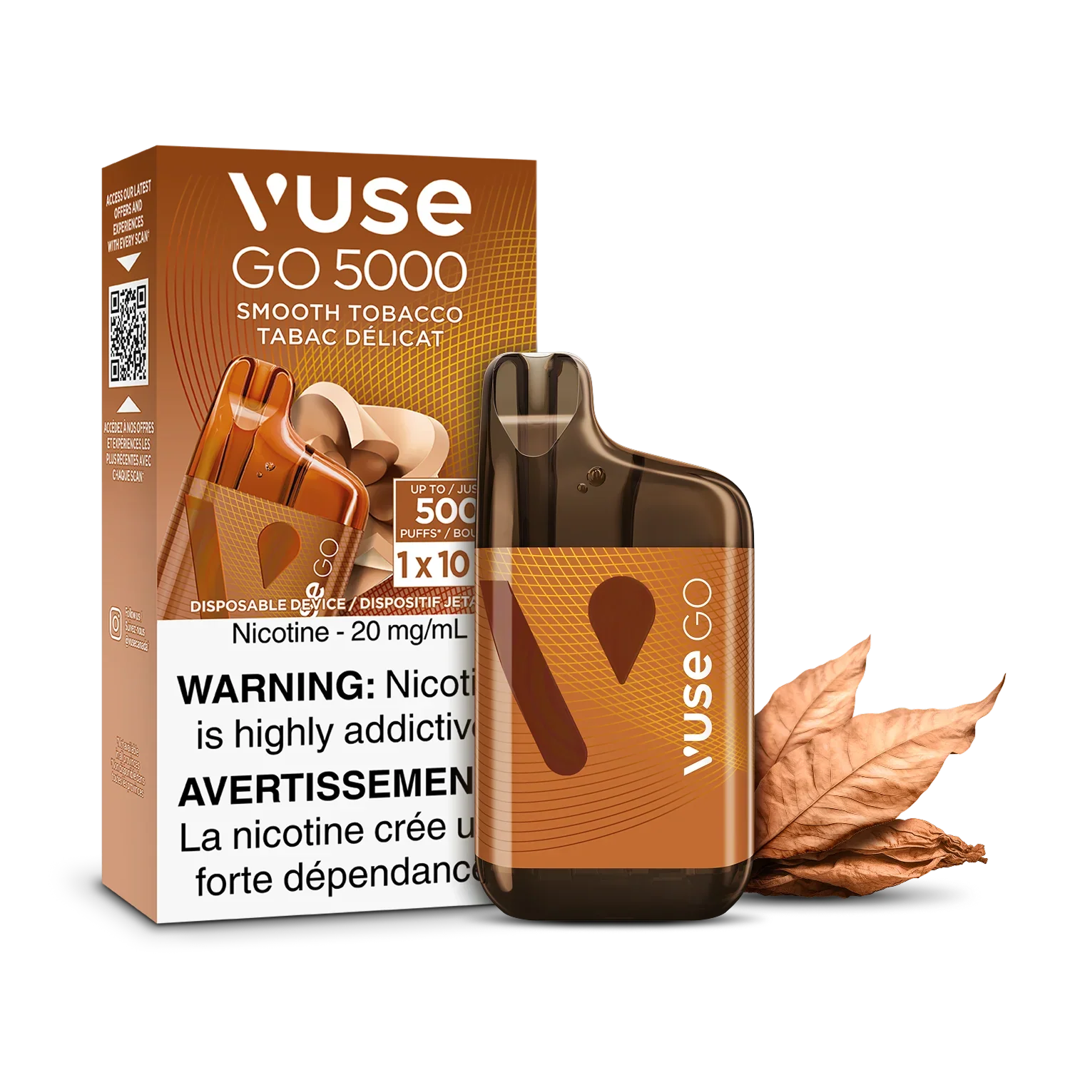 Smooth Tobacco Vuse GO 5000 - Disposable Vape