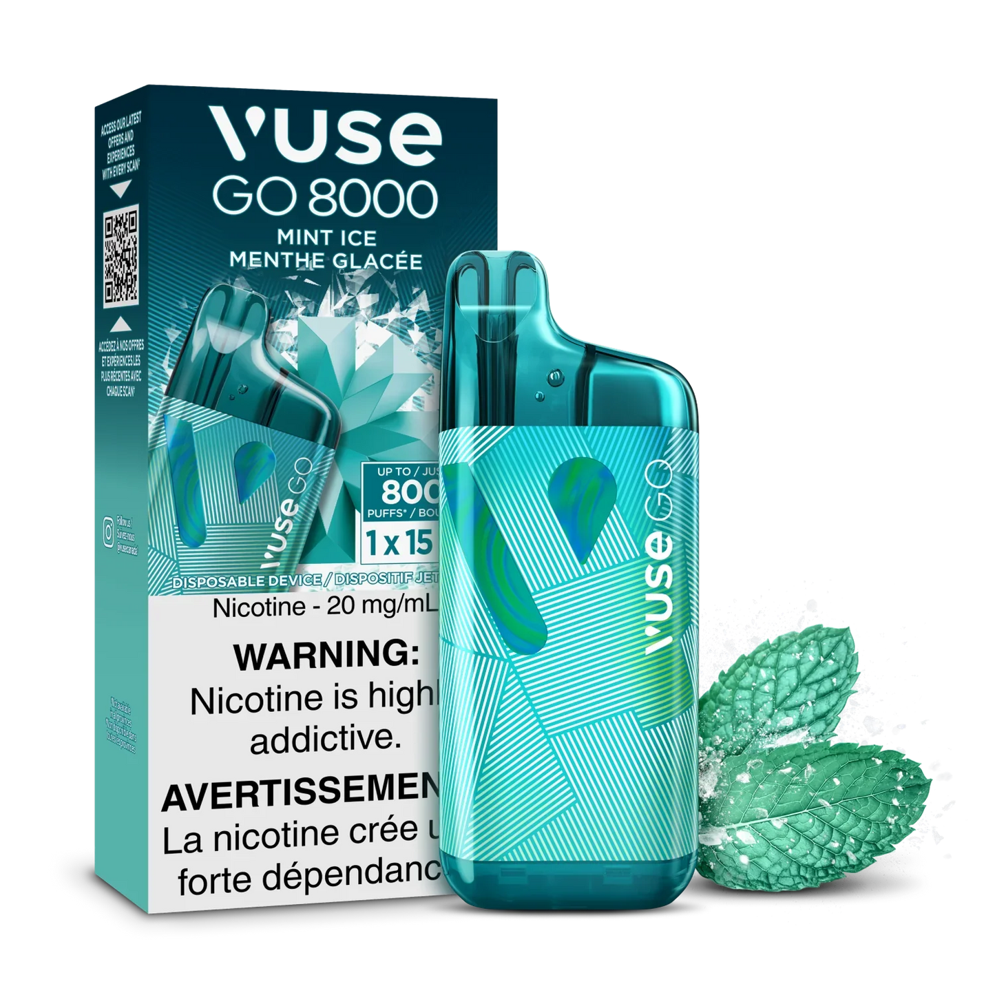 Mint Ice Vuse GO 8000 - Disposable Vape