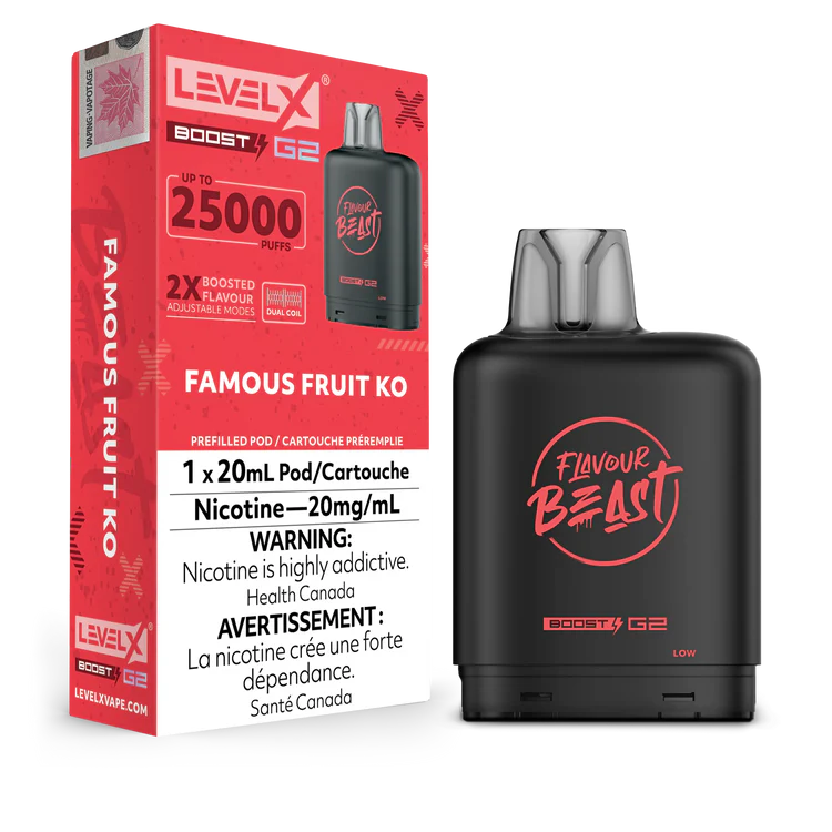 Famous Fruit KO Iced Flavour Beast Boost G2 Pods 25K