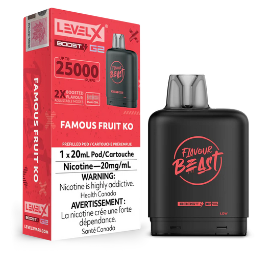 Famous Fruit KO Iced Flavour Beast Boost G2 Pods 25K