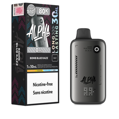 Bomb Blue Razz Flavour Beast Alpha - Disposable Vape 80K