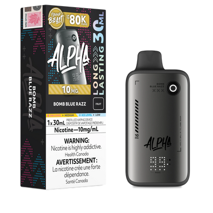 Bomb Blue Razz Flavour Beast Alpha - Disposable Vape 80K
