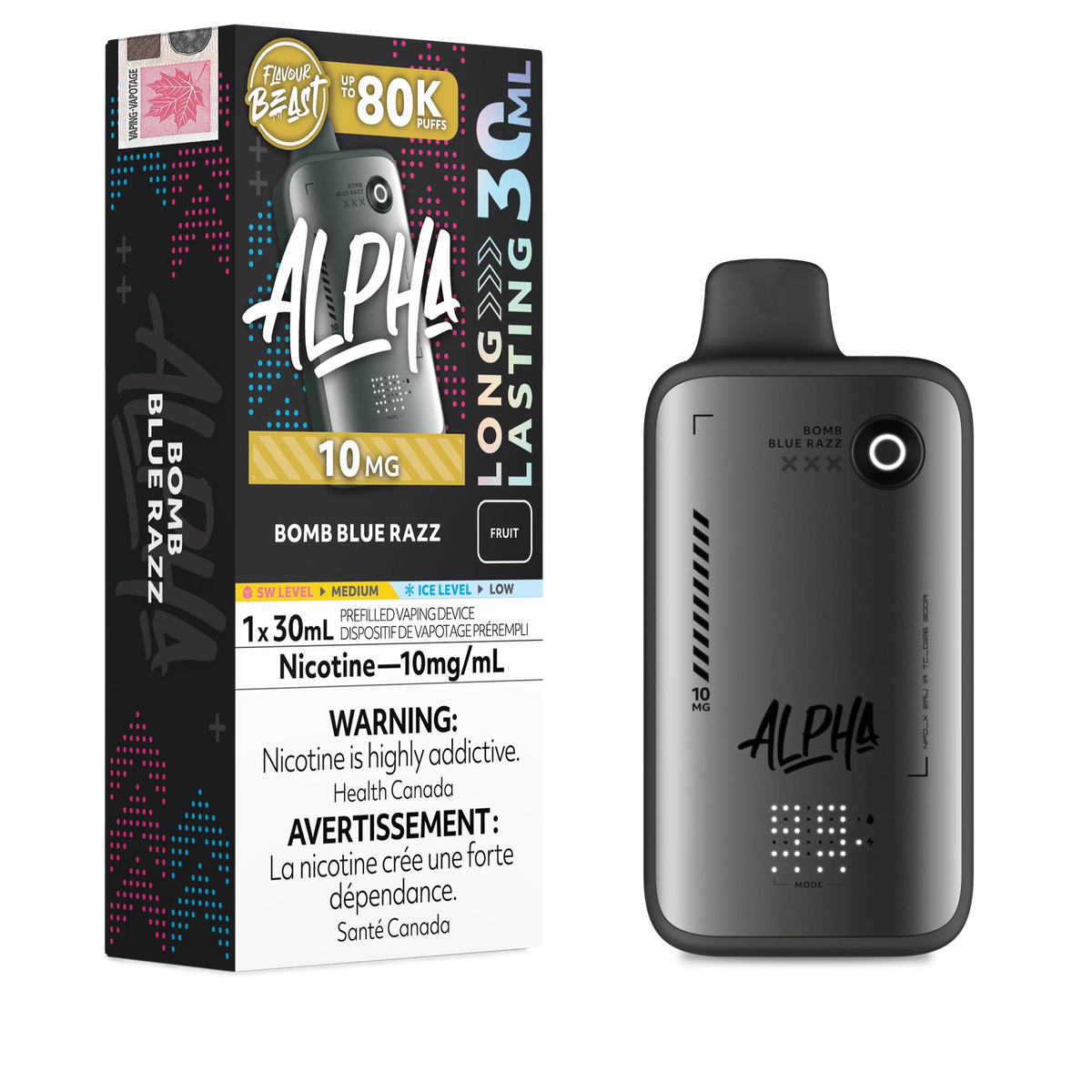 Bomb Blue Razz Flavour Beast Alpha - Disposable Vape 80K - view 3