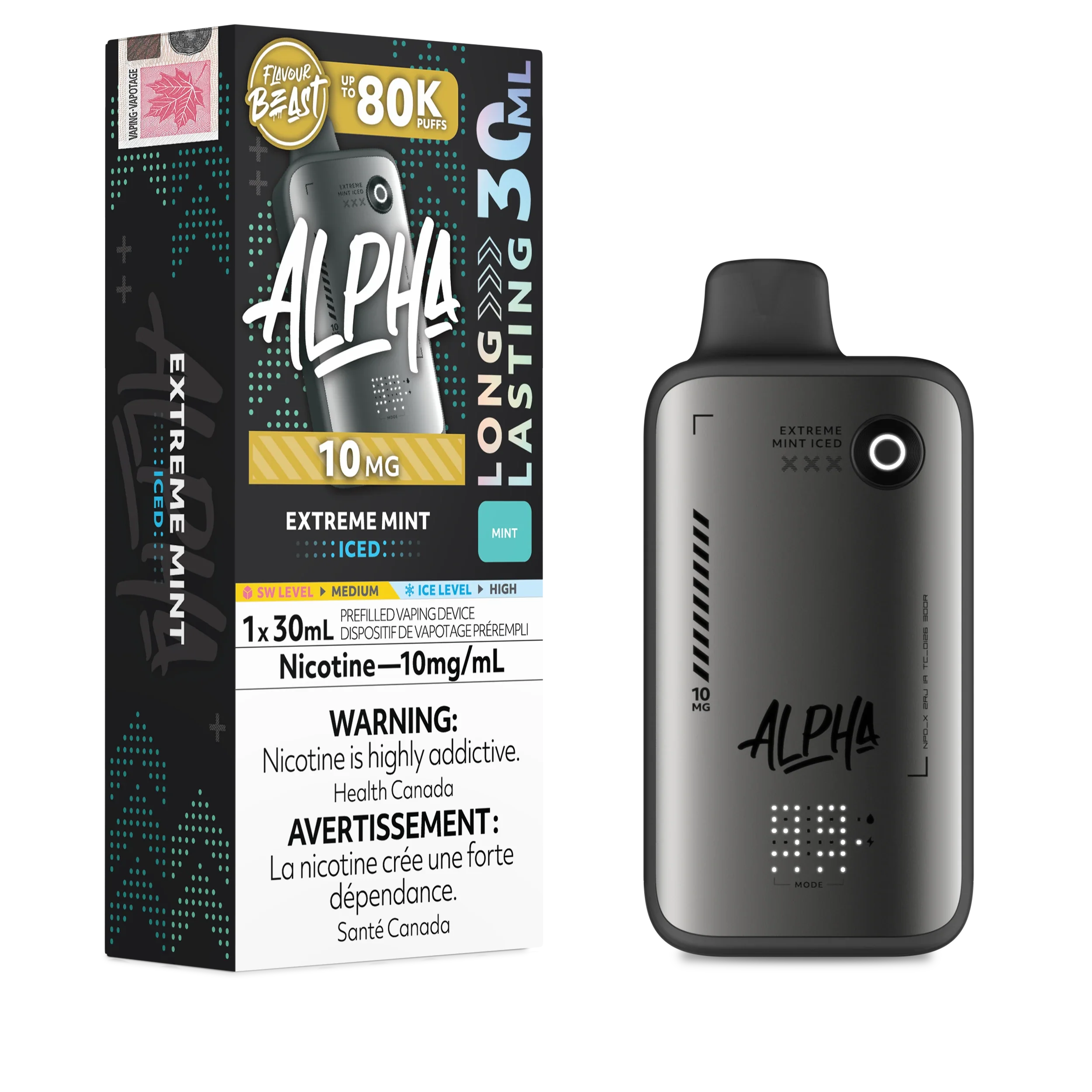 Extreme Mint Iced Flavour Beast Alpha - Disposable Vape 80K - view 3