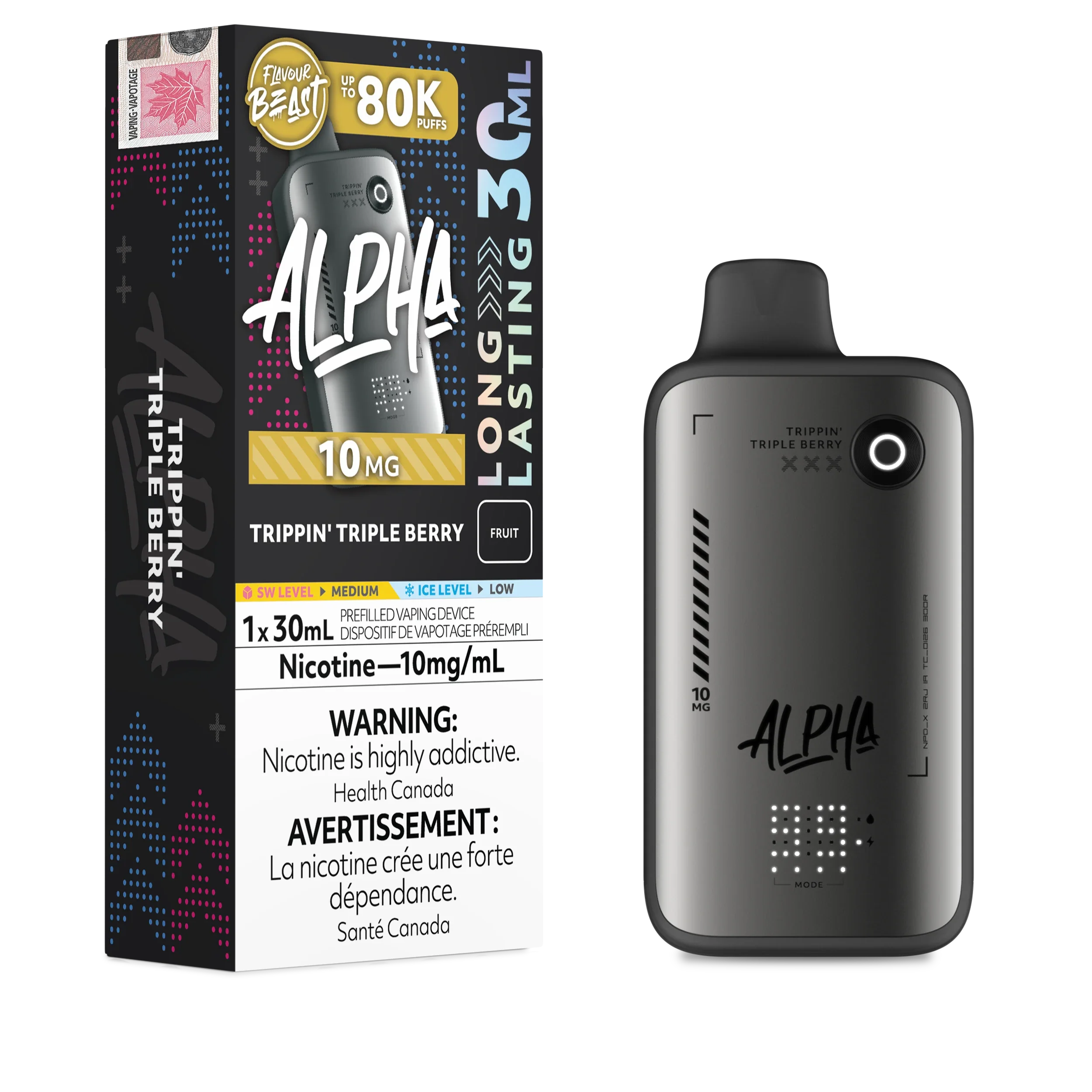 Trippin' Triple Berry Flavour Beast Alpha - Disposable Vape 80K