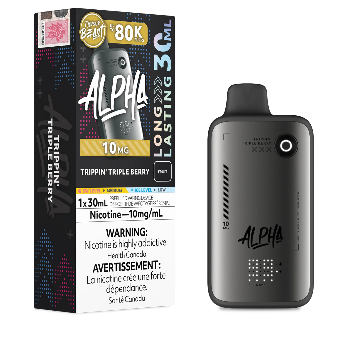 Trippin' Triple Berry Flavour Beast Alpha - Disposable Vape 80K - view 3
