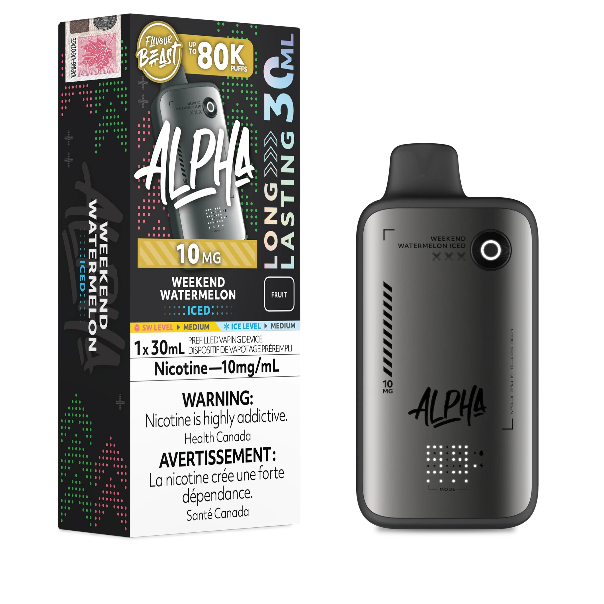 Weekend Watermelon Iced Flavour Beast Alpha - Disposable Vape 80K