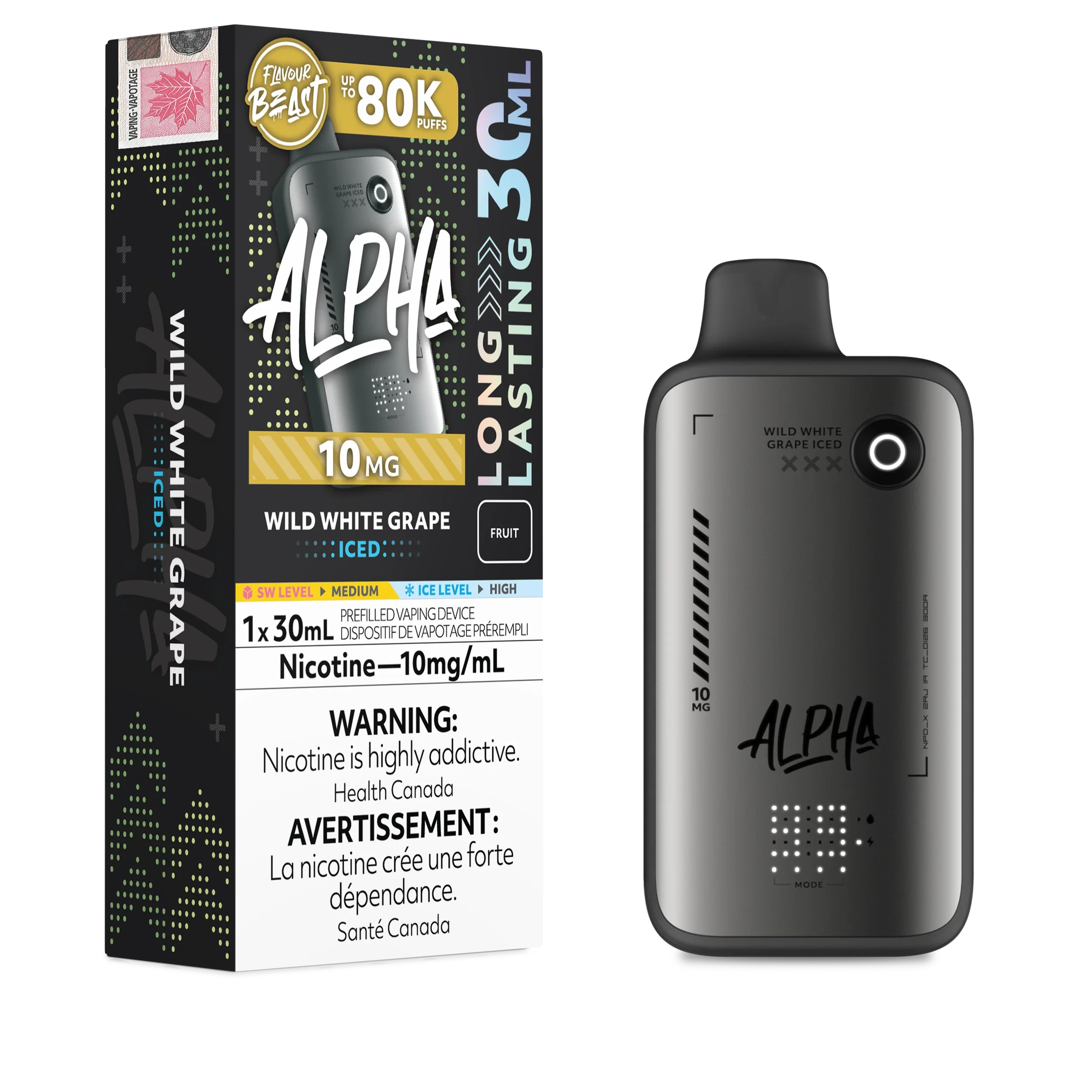 Wild White Grape Iced Flavour Beast Alpha - Disposable Vape 80K - view 3