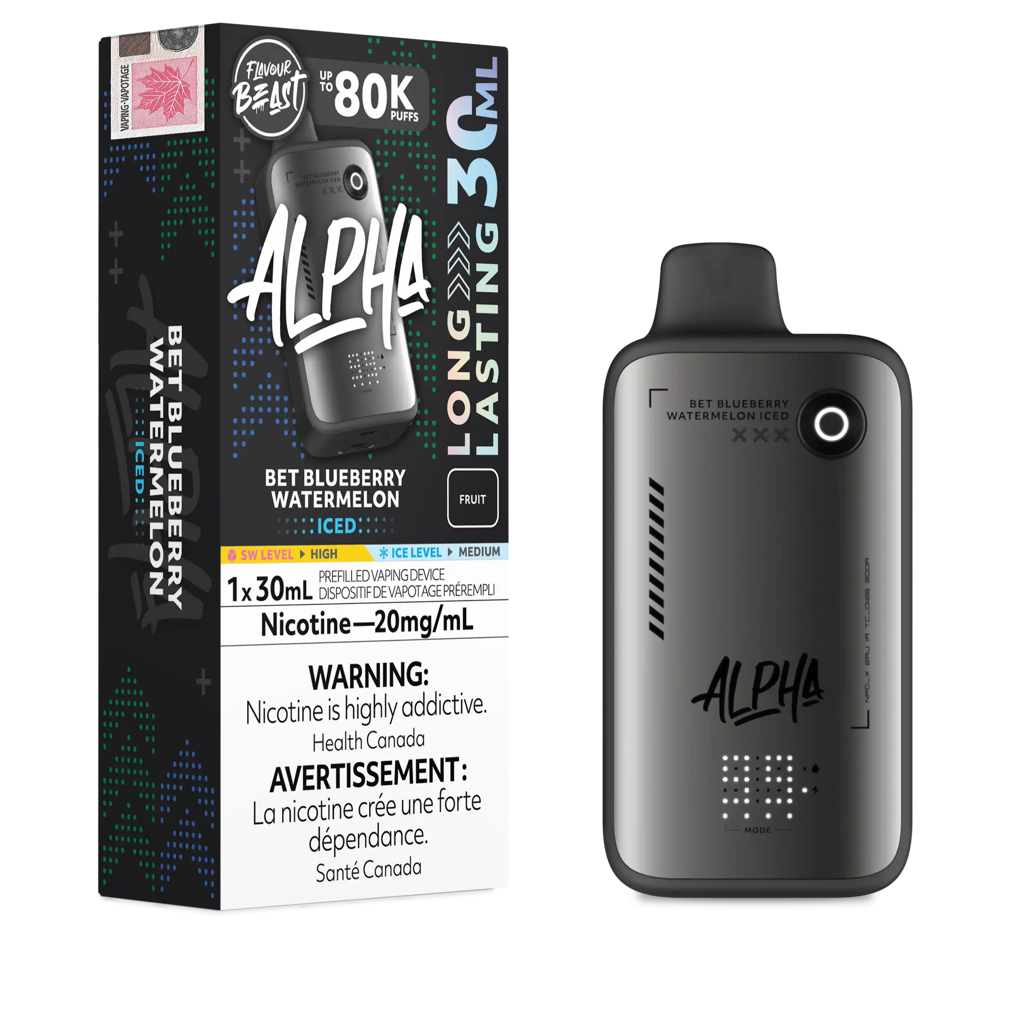 Bet Blueberry Watermelon Iced Flavour Beast Alpha - Disposable Vape 80K