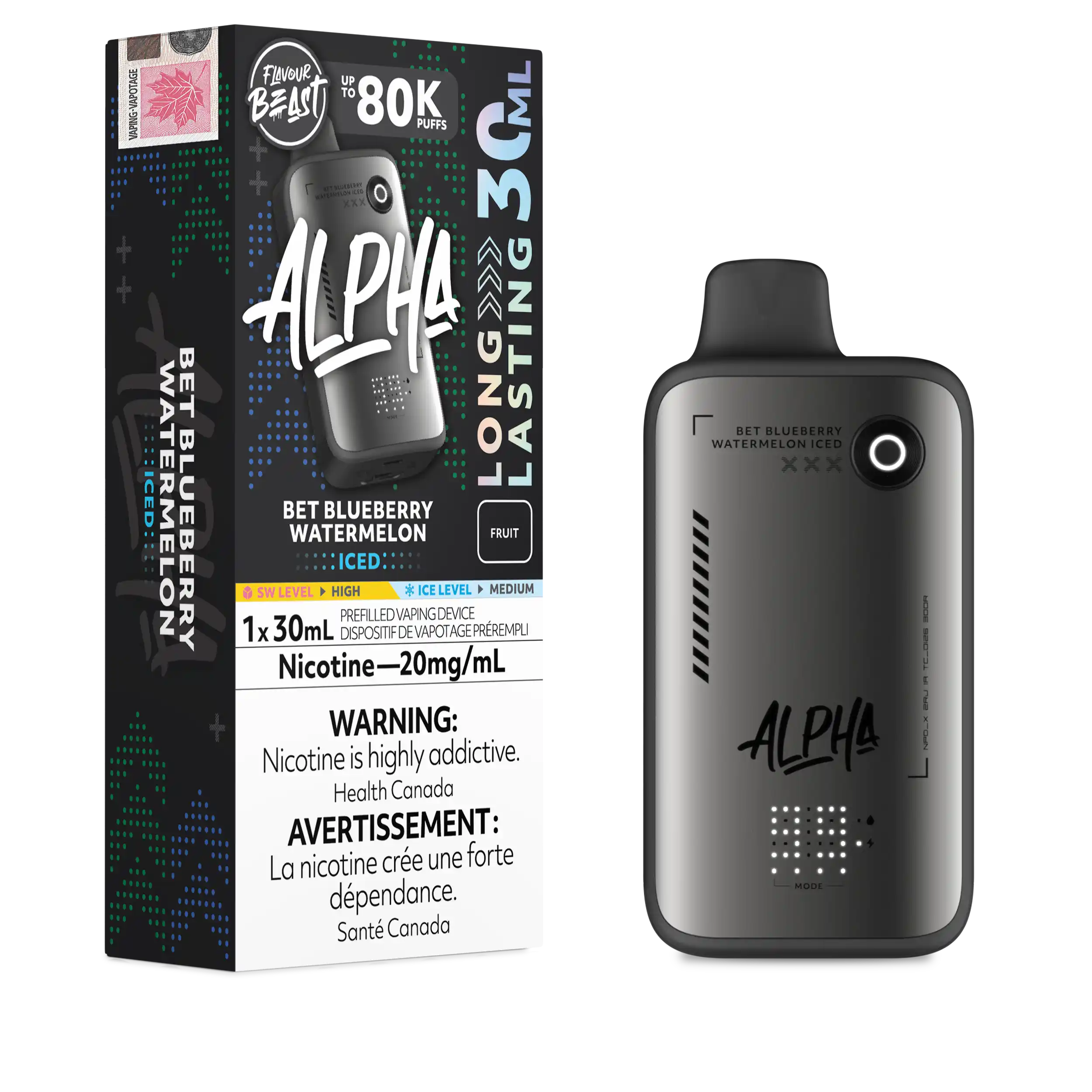 Bet Blueberry Watermelon Iced Flavour Beast Alpha - Disposable Vape 80K