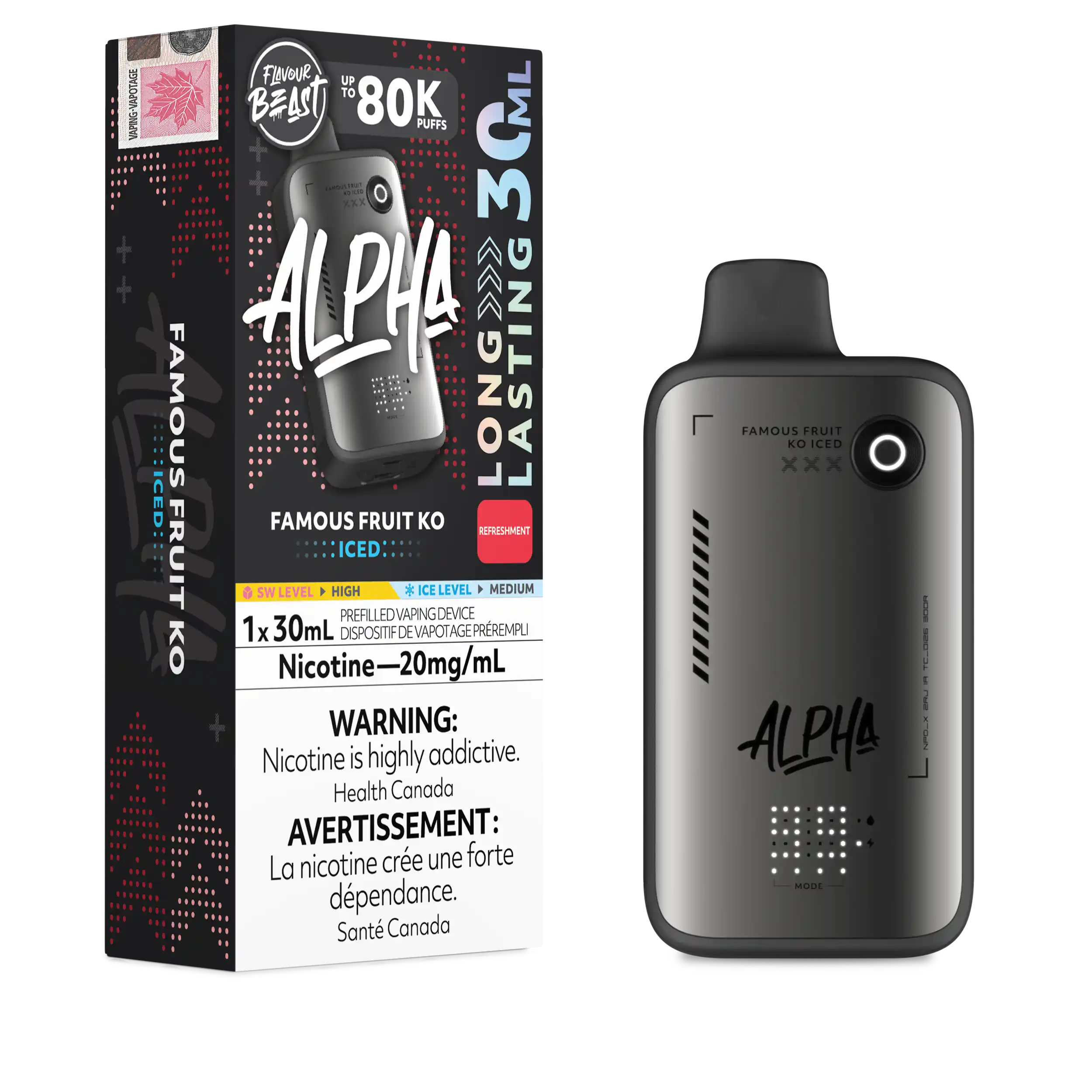 Famous Fruit KO Iced Flavour Beast Alpha - Disposable Vape 80K by FLAVOUR BEAST