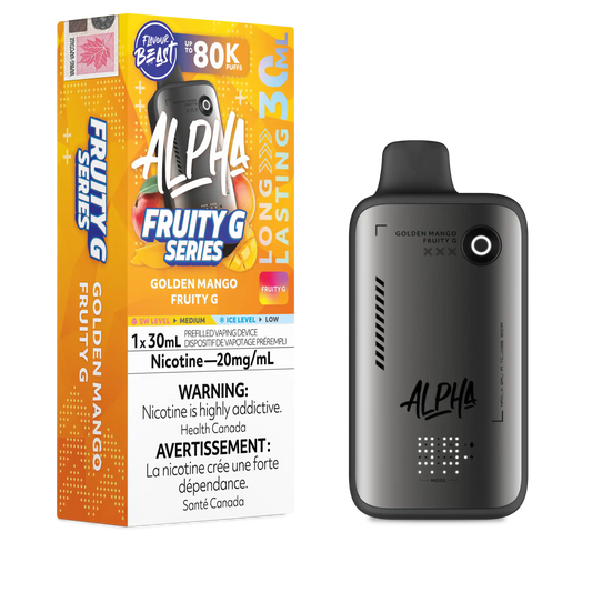 Golden Mango Fruity G Flavour Beast Alpha - Disposable Vape 80K by FLAVOUR BEAST
