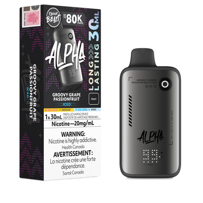 Groovy Grape Passionfruit Iced Flavour Beast Alpha - Disposable Vape 80K