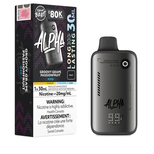 Groovy Grape Passionfruit Iced Flavour Beast Alpha - Disposable Vape 80K by FLAVOUR BEAST