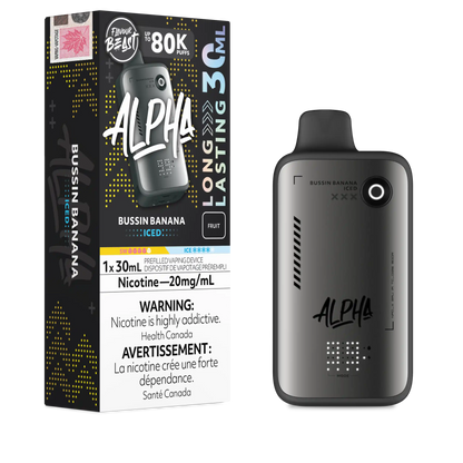 Bussin' Banana Iced Flavour Beast Alpha - Disposable Vape 80K