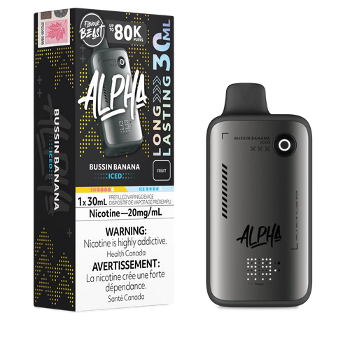 Bussin' Banana Iced Flavour Beast Alpha - Disposable Vape 80K