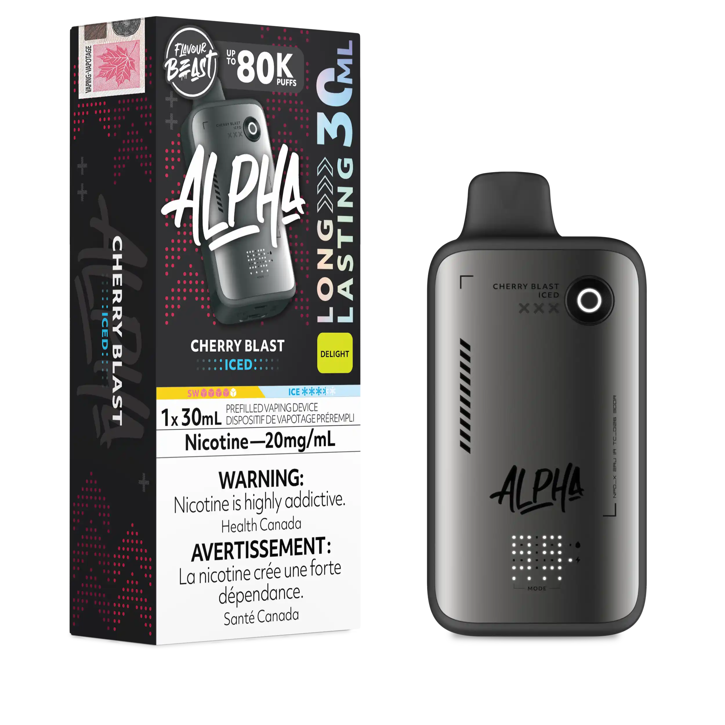 Cherry Blast Iced Flavour Beast Alpha - Disposable Vape 80K by FLAVOUR BEAST