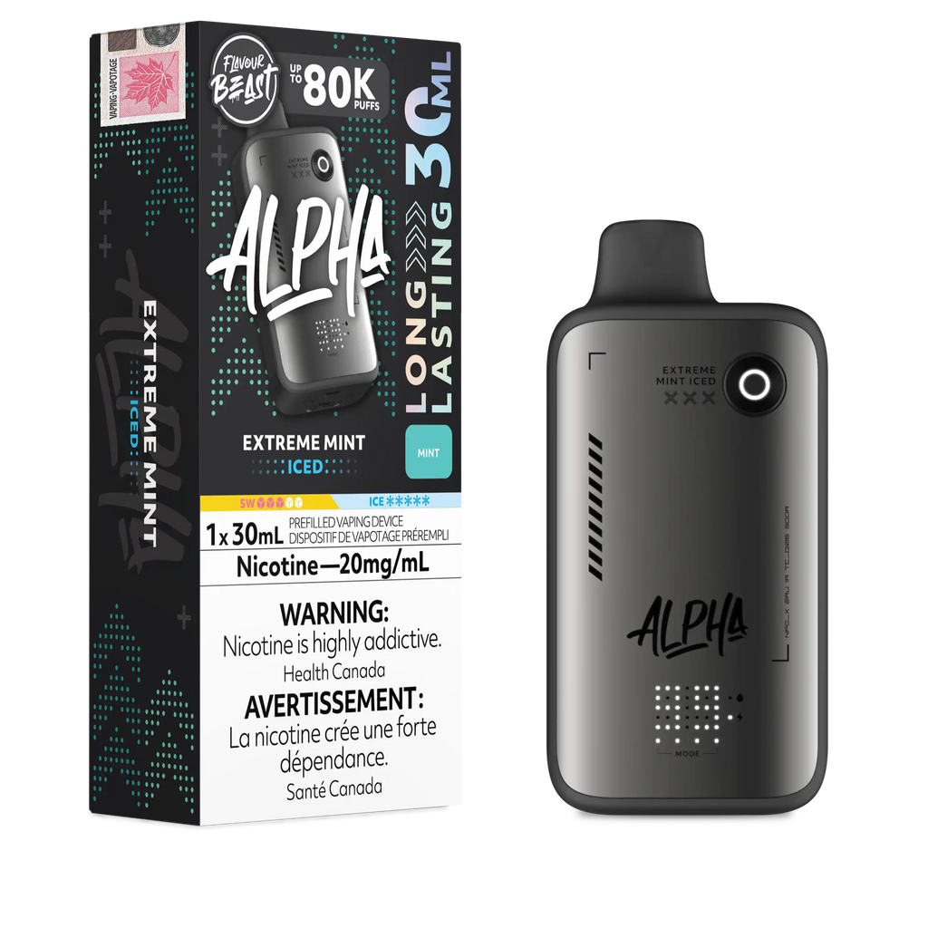 Extreme Mint Iced Flavour Beast Alpha - Disposable Vape 80K