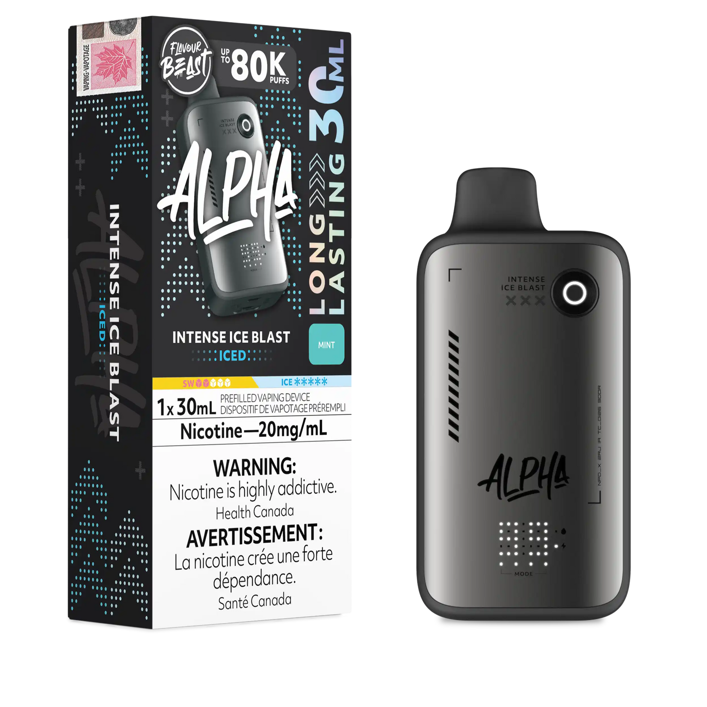 Intense Ice Blast Flavour Beast Alpha - Disposable Vape 80K