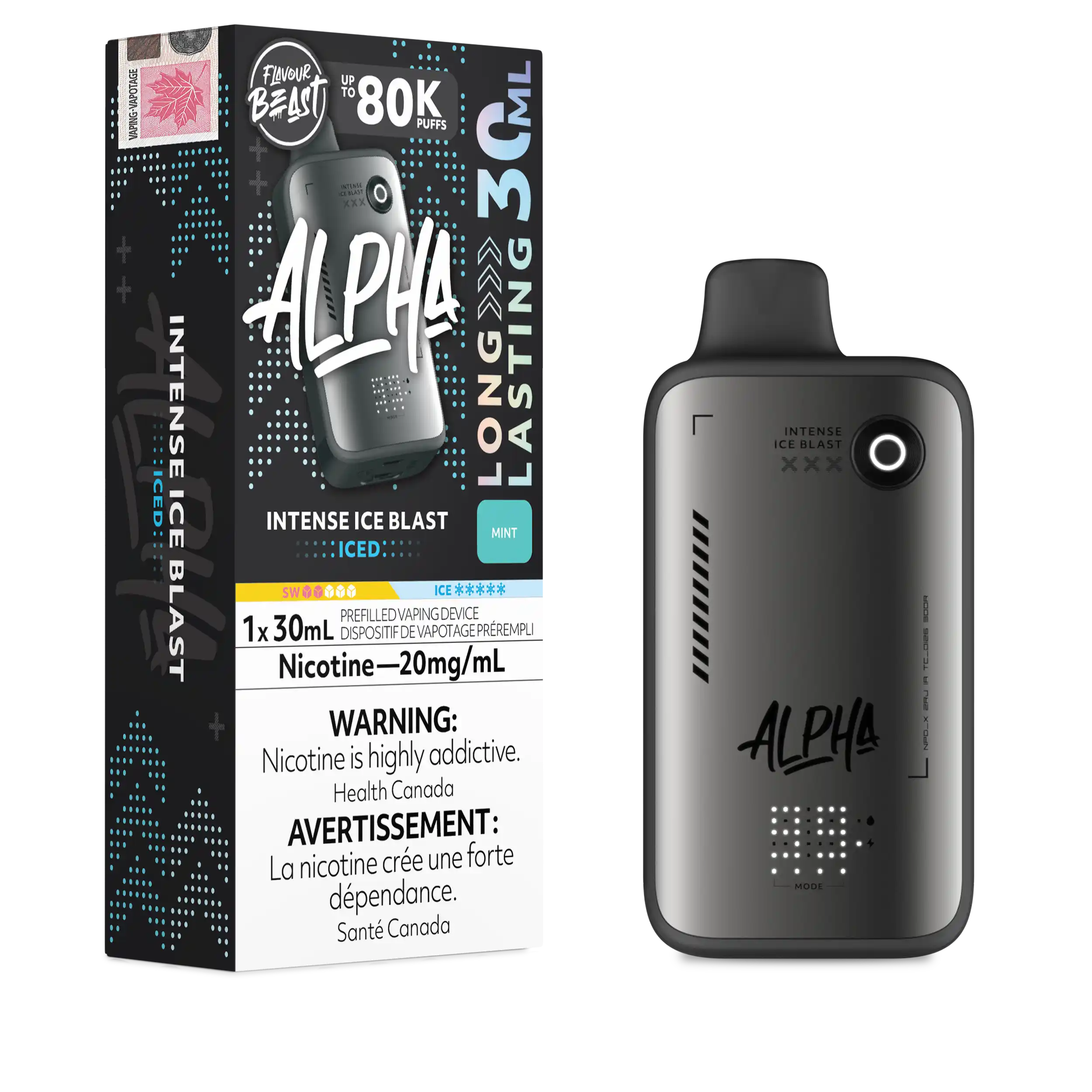 Intense Ice Blast Flavour Beast Alpha - Disposable Vape 80K