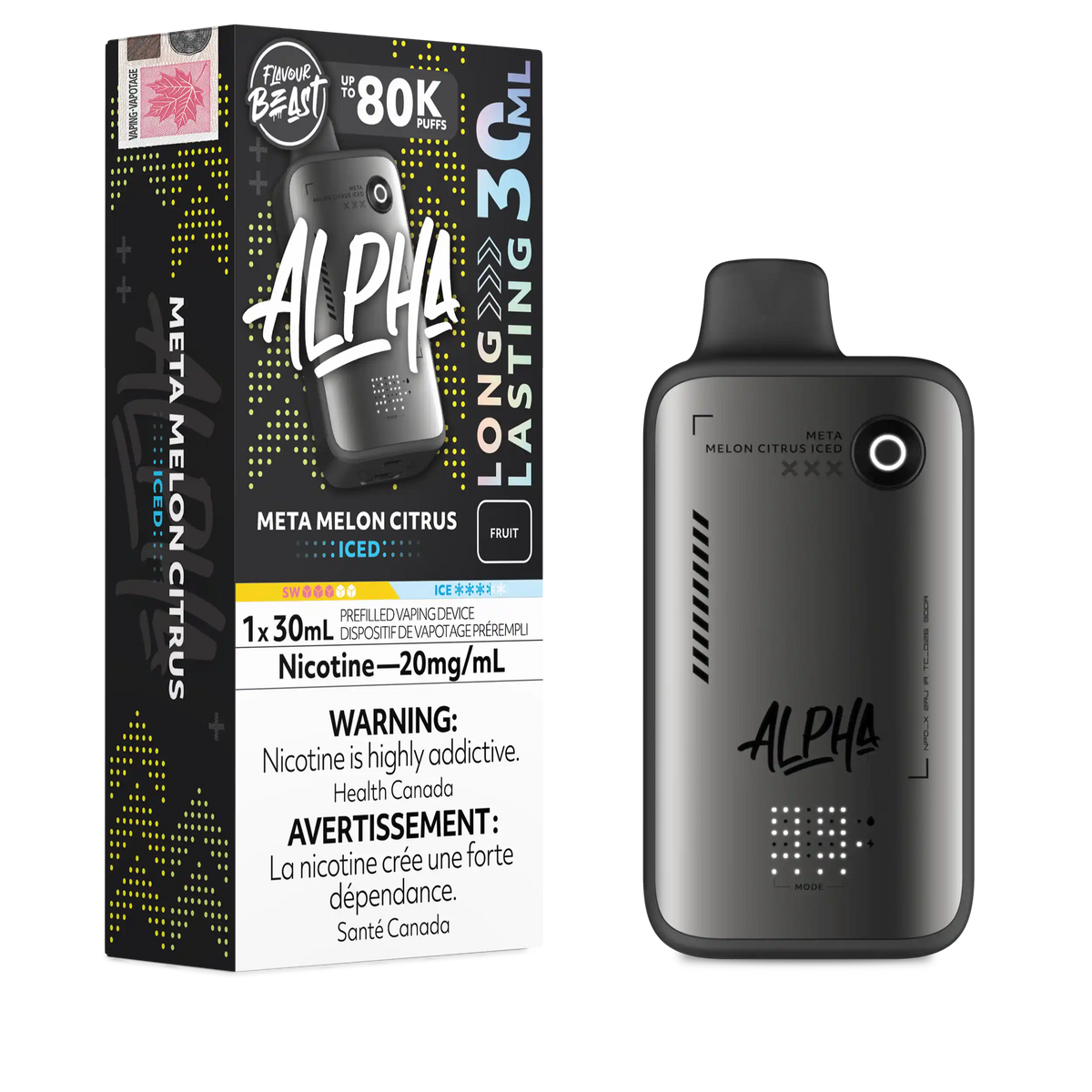 Meta Melon Citrus Iced Flavour Beast Alpha - Disposable Vape 80K by FLAVOUR BEAST