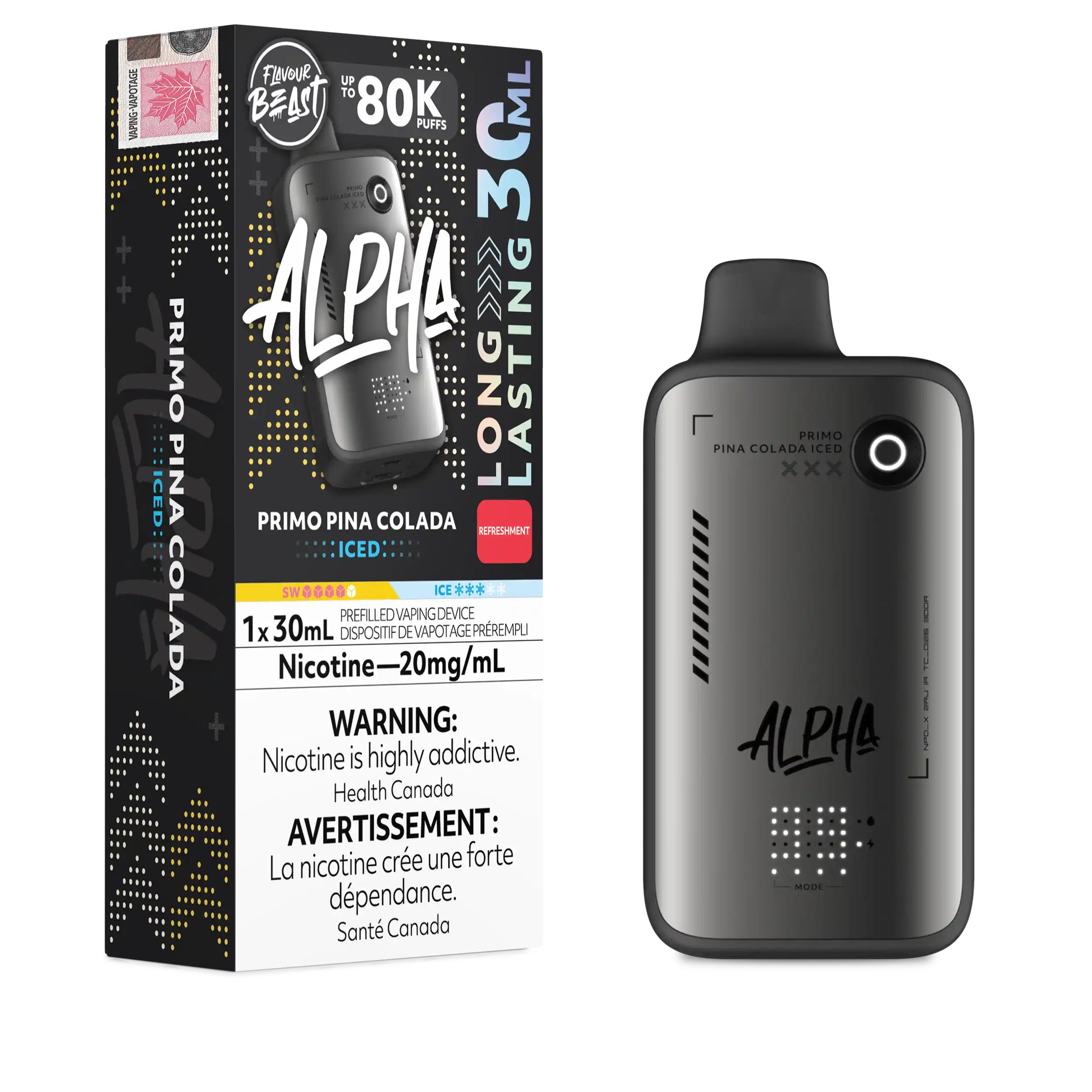 Primo Pina Colada Iced Flavour Beast Alpha - Disposable Vape 80K by FLAVOUR BEAST