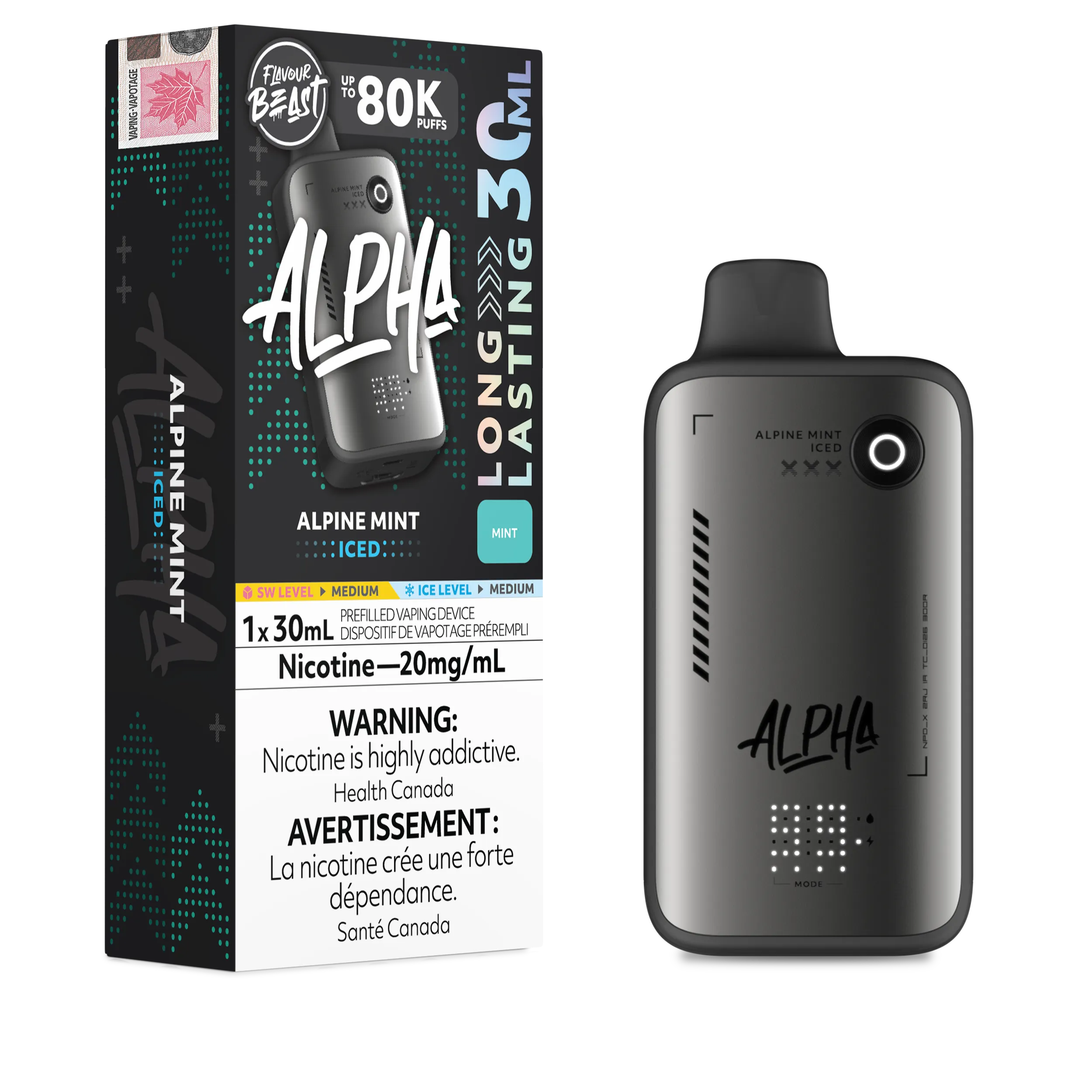 Alpine Mint Iced Flavour Beast Alpha - Disposable Vape 80K by FLAVOUR BEAST