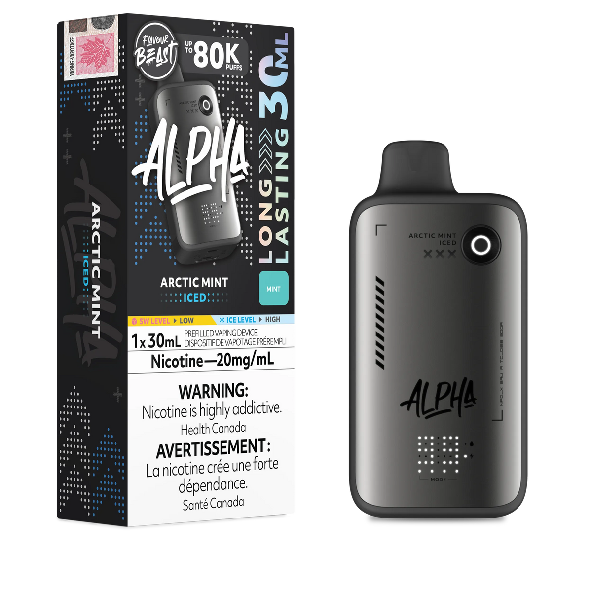 Arctic Mint Iced Flavour Beast Alpha - Disposable Vape 80K by FLAVOUR BEAST