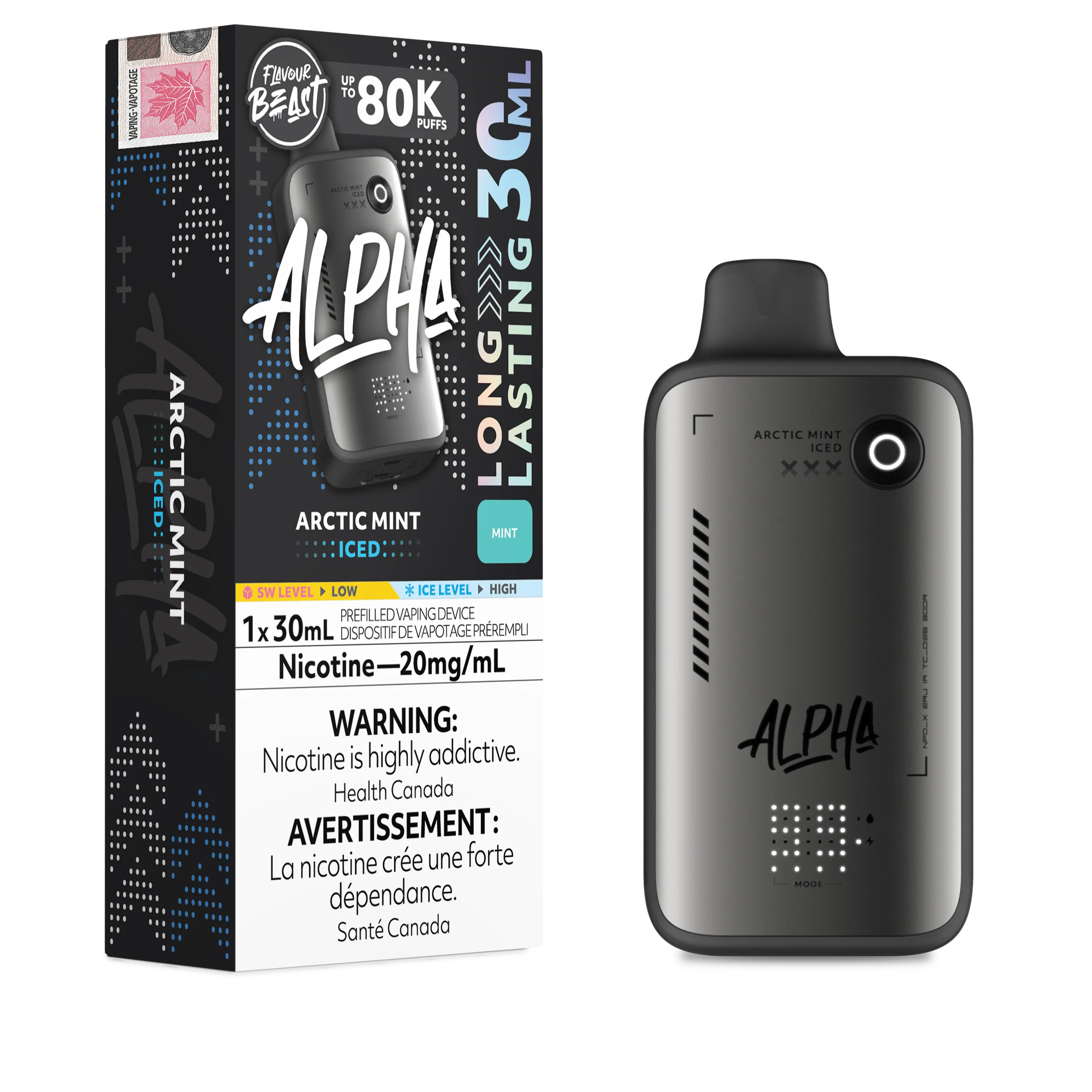 Arctic Mint Iced Flavour Beast Alpha - Disposable Vape 80K by FLAVOUR BEAST