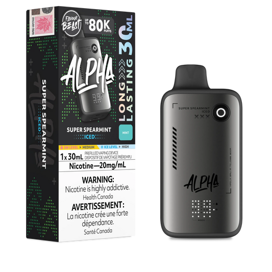Super Spearmint Iced Flavour Beast Alpha - Disposable Vape 80K by FLAVOUR BEAST
