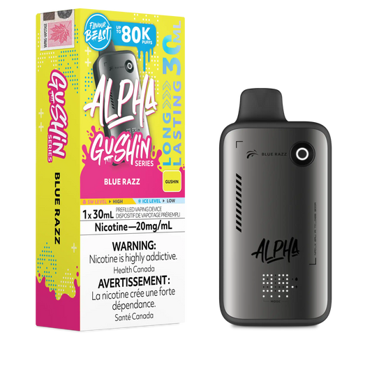 Gushin Blue Razz Flavour Beast Alpha - Disposable Vape 80K