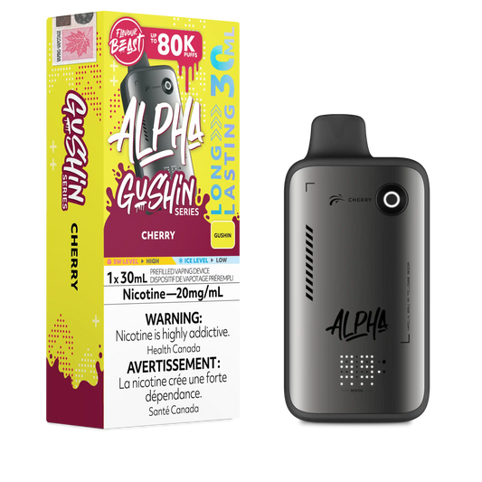 Gushin Cherry Flavour Beast Alpha - Disposable Vape 80K