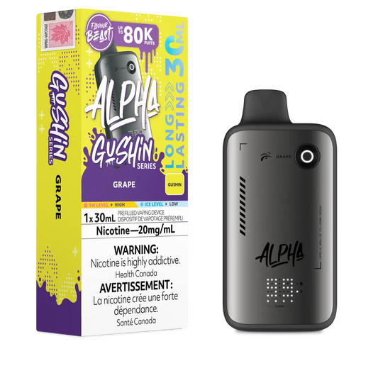Gushin Grape Flavour Beast Alpha - Disposable Vape 80K