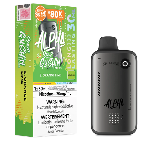 S. Orange Lime Flavour Beast Alpha - Disposable Vape 80K